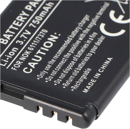 AccuCell-batterij geschikt voor Nokia N76, 550mAh