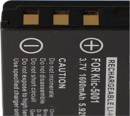 AccuCell-batterij geschikt voor Sanyo DB-L50-batterij, Xacti VPC-HD1000