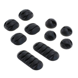 AccuCell cable management - cable clips, cable holder - set of 10 black