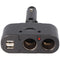 AccuCell car adapter, cigarette lighter distributor - plug to 2x socket + USB