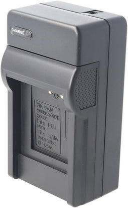 Acculader incl. Laadstation met autoadapter voor Panasonic DMC-FX, DMC-LX, CGA-S005 digitale camera, camcorder, DSLR, cam-accu