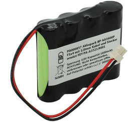 Accupack NiMH 4.8V 1600mAh BP AA1600P F1x4 met 120mm kabel en connector vervangt FEY PA-A3723.R001
