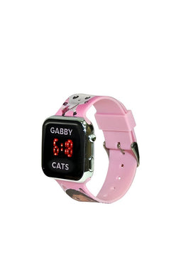 Accutime - LED Watch Gabby's Dollhouse - Kinderhorloge Met LED Display Voor Datum en Tijd - Roze