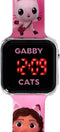 Accutime - LED Watch Gabby's Dollhouse - Kinderhorloge Met LED Display Voor Datum en Tijd - Roze