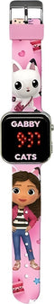 Accutime - LED Watch Gabby's Dollhouse - Kinderhorloge Met LED Display Voor Datum en Tijd - Roze