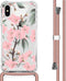 iMoshion Hoesje Geschikt voor iPhone Xs / X Hoesje Met Koord - iMoshion Design Hoesje met Koord - Groen / Transparant / Roze / Cherry Blossom