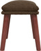 vidaXL - Voetenbank - 45x29,5x35 - cm - stof - bruin