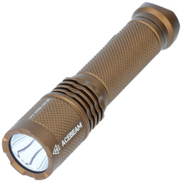 AceBeam TAC AA LED flashlight with up to 750 lumens, 5,000K, brown, including 14500 Li-Ion battery w
