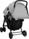 vidaXL - Tweelingkinderwagen - tandem - staal - donkergrijs