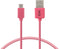 Ksix BXCUSB03 - USB naar Micro-USB Kabel - 1 m - Roze