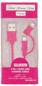 Sweex 2-in-1 Data en Oplaadkabel - USB 2.0 / Micro-USB + Lightning - 100cm - Roze