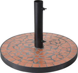 ProGarden - Parasolvoet - met - terra-design - Mosaic - zwart - en - oranje