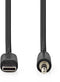 Nedis CCGL65950BK10 - Audio-adapterkabel USB-C naar 3.5mm - 100cm - Zwart