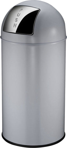 EKO - Pushcan 40 liter - Steel - grijs - Prullenbak