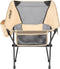 VirtuFit Camping Stoel Compact - Opvouwbare Strandstoel met Draagtas - Inclusief Armsteunen - Beige