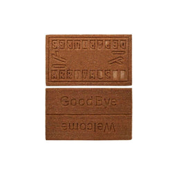 Deurmat DKD Home Decor Bruin Rubber Kokosnoot (75 x 45 x 2,3 cm) (2 Stuks)