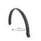 Achterspatbord 28 Eurofender Lampo 58mm breed - mat zwart