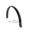Achterspatbord 28 Eurofender Lampo 58mm breed - zwart