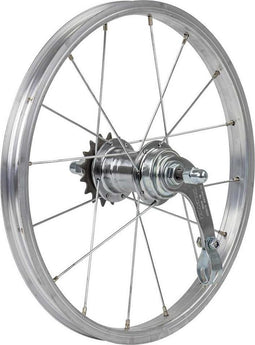 Achterwiel 16 inch alu remnaaf zilver 19mm