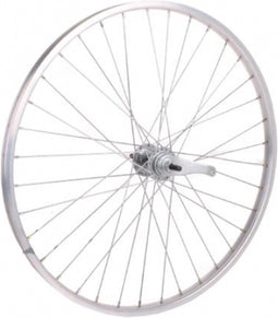 Achterwiel 26x1 3/8. Aluminium velg, KT remnaaf zilver