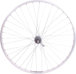 Achterwiel 28 x 1/4 aluminium Shimano remnaaf - zilver