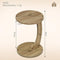 Woltu C-vormige Bijzettafel Rond - Licht Eiken MDF - 38 x 55 cm