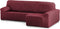 Hoes voor chaise longue met korte armleuning rechts Eysa ROC Tegel Donkerrood 180 x 120 x 360 cm