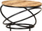 vidaXL - Salontafel - 60x60x40 - cm - massief - ruw - mangohout - zwart
