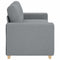 vidaXL - Loveseat - bank - 140 - cm - stof - lichtgrijs