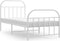 vidaXL - Bedframe - met - hoofd- - en - voeteneinde - metaal - wit - 90x200 - cm