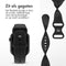 imoshion Siliconen⁺ bandje - Geschikt voor Apple Watch 1, 2, 3, 4, 5, 6, 7, 8, 9, 10 (42 mm), SE - 38/40/41 mm - Zwart - S/M