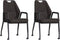 MX Sofa Stoel Axa met wielen - Antraciet - set van 2 stuks