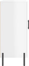 vidaXL - Dressoir - 90x34x80 - cm - bewerkt - hout - hoogglans - wit