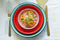 CABANAZ - bord, keramiek, LARGE PLATE, doorsnede 27 cm, blauw