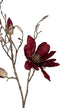 PTMD Magnolia Bloem Kunsttak - 46 x 20 x 86 cm - Wijnrood