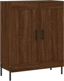 vidaXL - Dressoir - 69,5x34x90 - cm - bewerkt - hout - bruin - eikenkleur