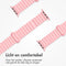 imoshion Siliconen magnetisch bandje - Geschikt voor Apple Watch 1, 2, 3, 4, 5, 6, 7, 8, 9, 10 (42 mm), SE - 38/40/41 mm - Roze & Wit - One Size