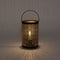 Anna Collection Led sfeer lantaarn - zwart met goud - B12 x H19 cm