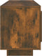 vidaXL - Tv-meubel - 102x35x45 - cm - bewerkt - hout - gerookt - eikenkleurig