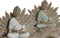 Decoratieve figuren Home ESPRIT Wit Groen Boeddha Orientaals 30 x 6 x 15 cm (2 Stuks)