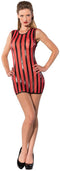 Printed Datex jurkje zwart-rood gestreept - XL