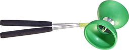 Acrobat Rubber Diabolo Met Aluminium Stokken - Donkergroen