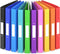 ACROPAQ - 10 x Ringmap A4 2 ringen - Ringband met rug etiketen, Rug breedte 3,5 cm, Regenboog, 'Natuur' Kleurencollectie - Ordner A4, Ordners 2 rings A4, Ringmap 2 ringen