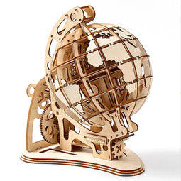 ACROPAQ - 3D Wereldbol Puzzel - 3D houten model kit - geen lijm nodig - houten puzzel voor volwassenen - Mecapuzzle - 3D puzzel - PUZ3D2
