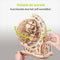 ACROPAQ - 3D Wereldbol Puzzel - 3D houten model kit - geen lijm nodig - houten puzzel voor volwassenen - Mecapuzzle - 3D puzzel - PUZ3D2