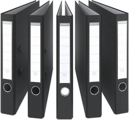 ACROPAQ - 5 x Ordner - 2-rings - A4, Rugbreedte 50 mm - Zwart