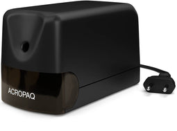 "ACROPAQ - Elektrische puntenslijper - Automatische start en stop - potloden met een diameter tot 7,5mm - zwarte puntenslijper"