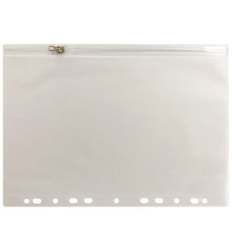 ACROPAQ Geperforeerde Ritszakken A4 - 5-pack - Duurzaam PVC - Transparant, met korrelige structuur - Ideaal voor het organiseren en beschermen van uw papieren.