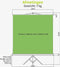 ACROPAQ Green screen - Met statief, 200 x 180 cm, Opvouwbaar - Achtergronddoek, Popup Greenscreen