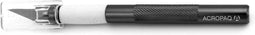 ACROPAQ Hobbymes scalpel - Met 5 extra bladen, Softgrip - Donker aluminium